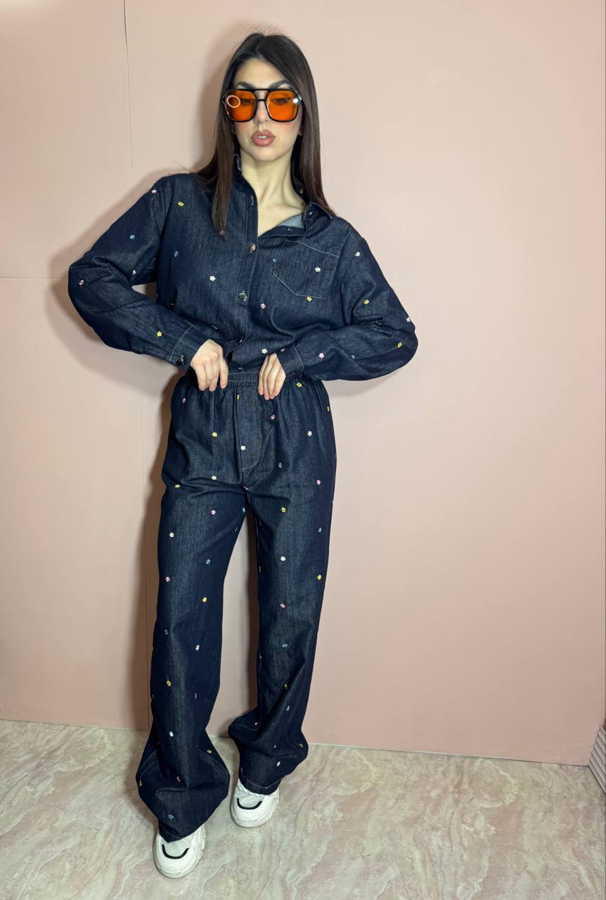 Coordinato Denim Flower