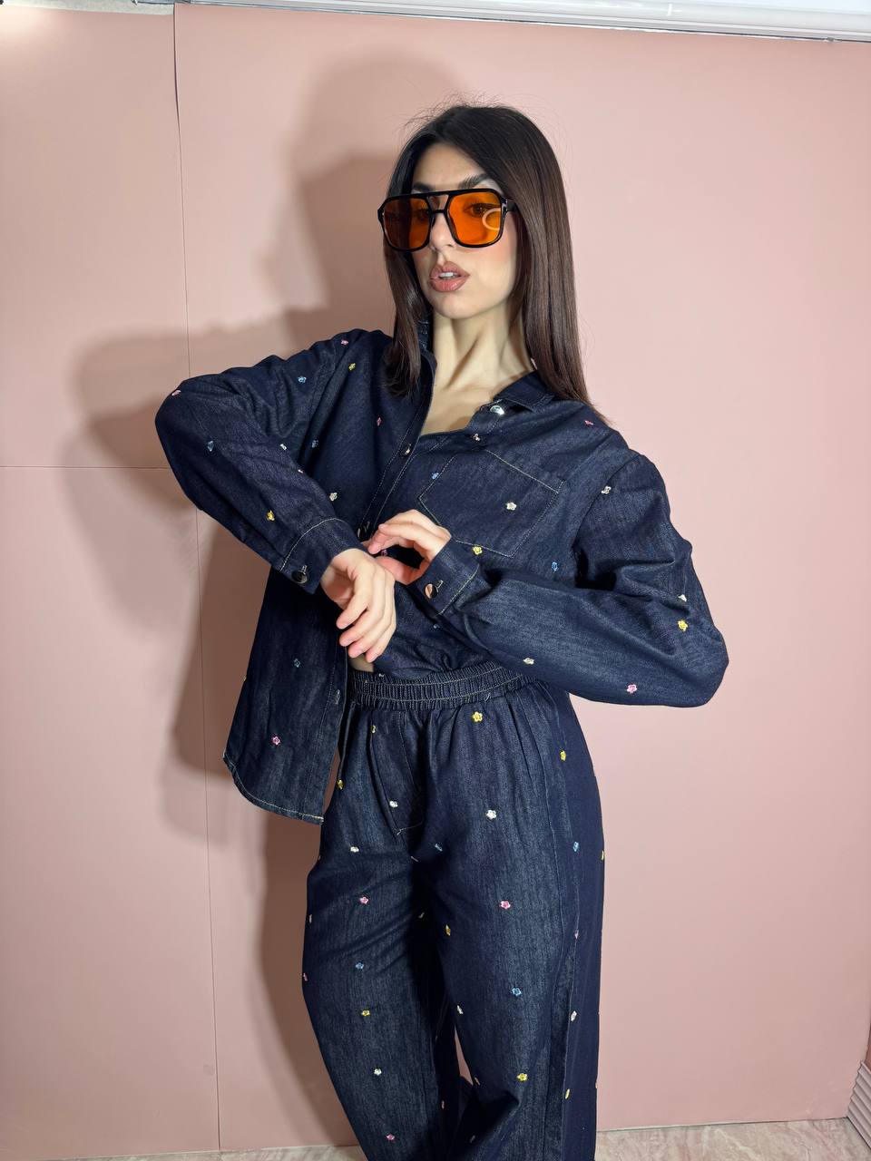 Coordinato Denim Flower