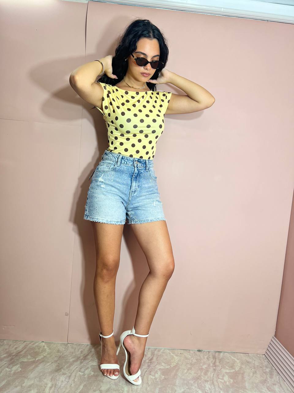 Shorts Jeans Brillo