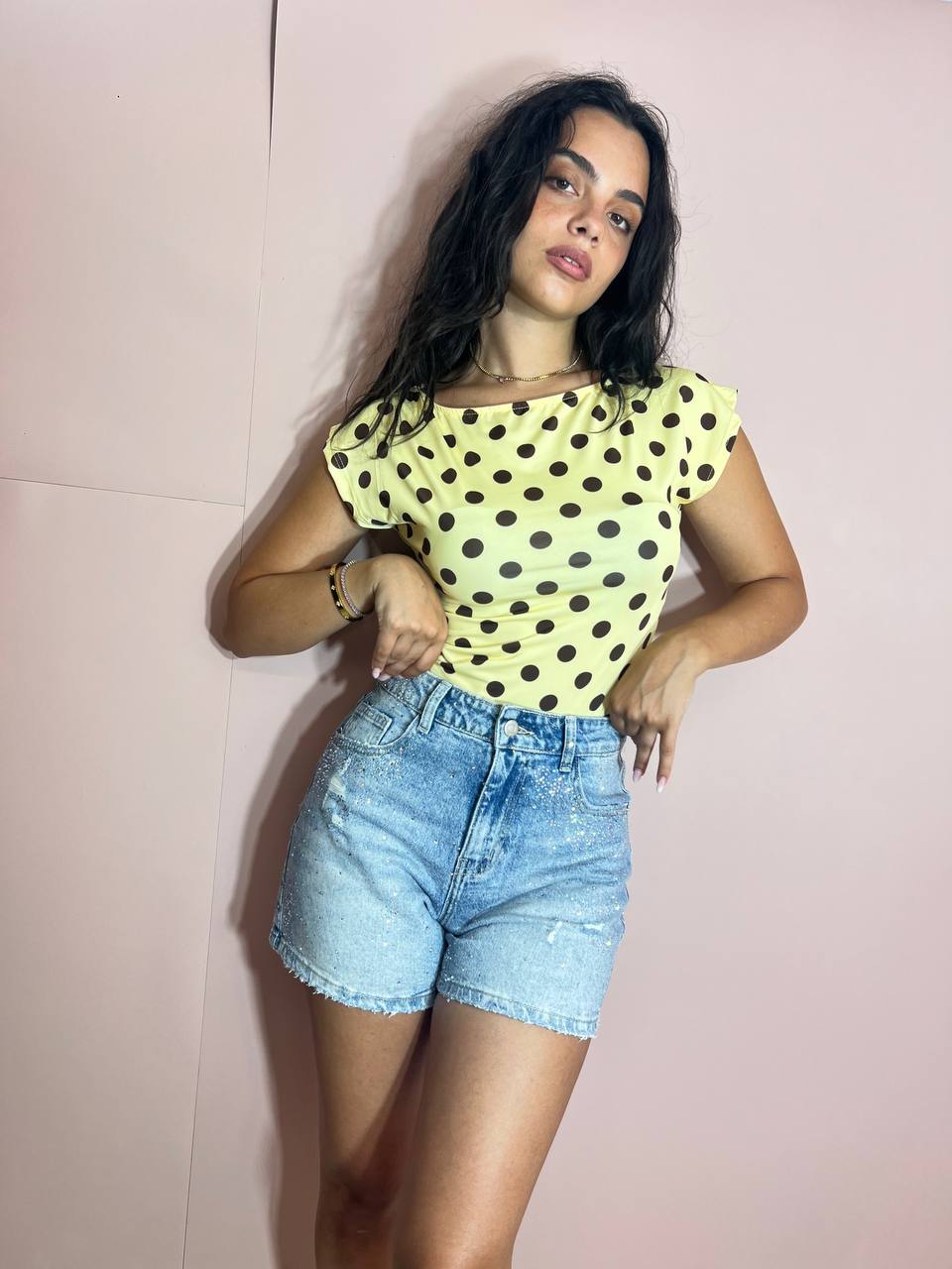 Shorts Jeans Brillo