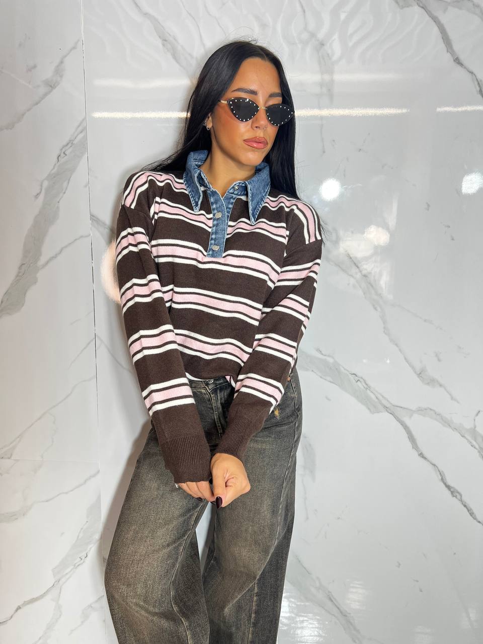 Maglia Polo Denim