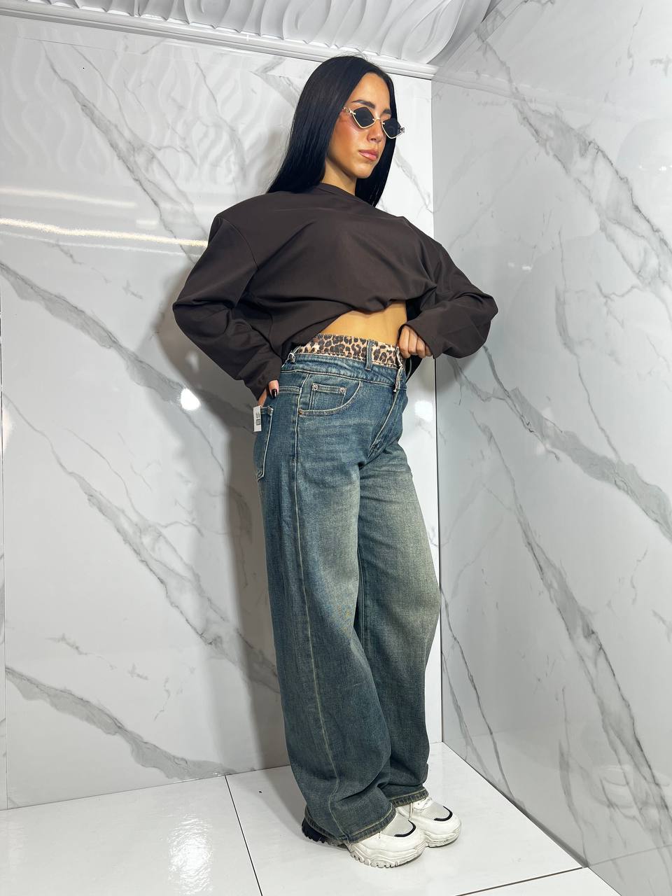 Jeans Baggy Leopard