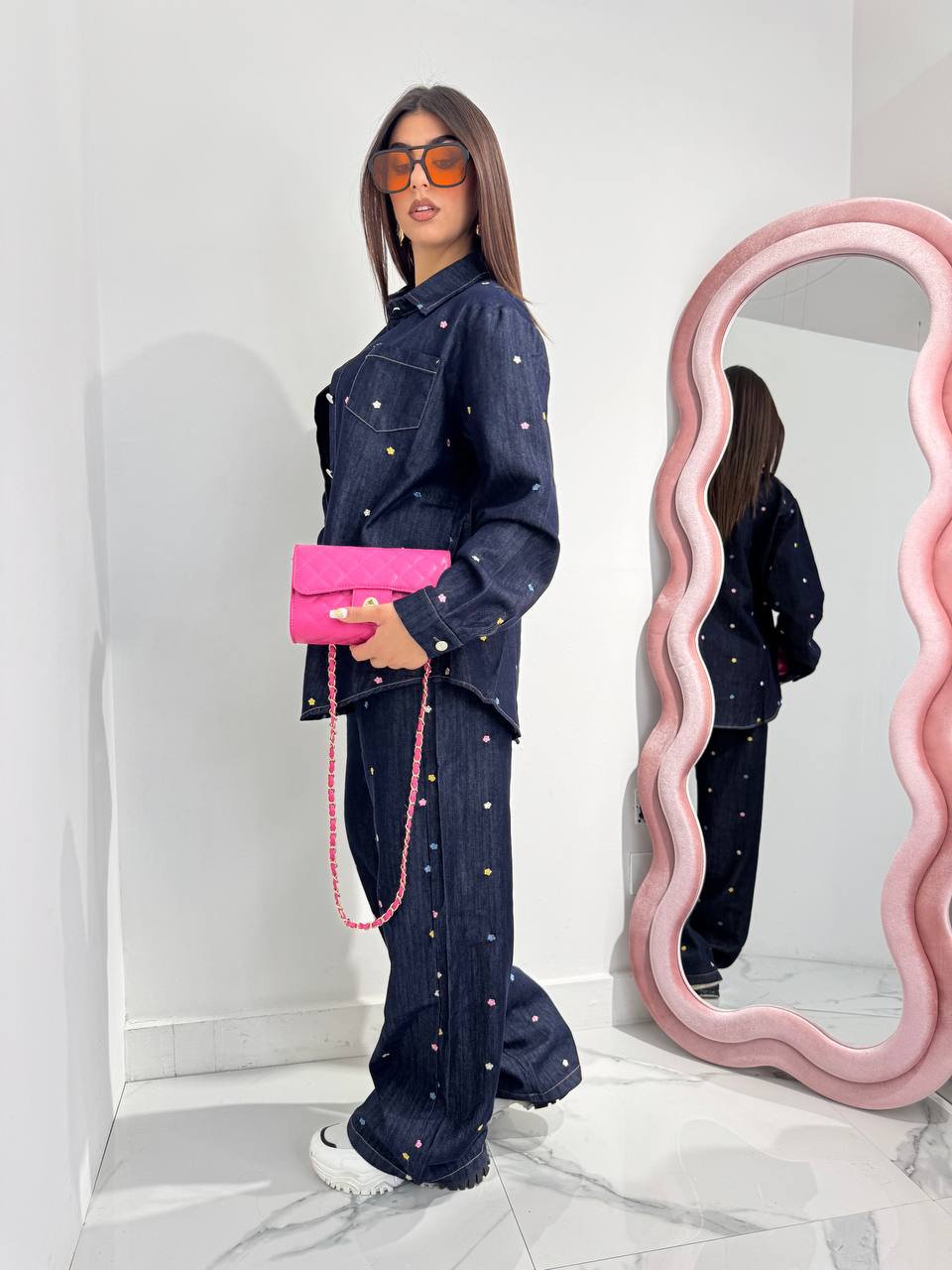 Coordinato Denim Flower