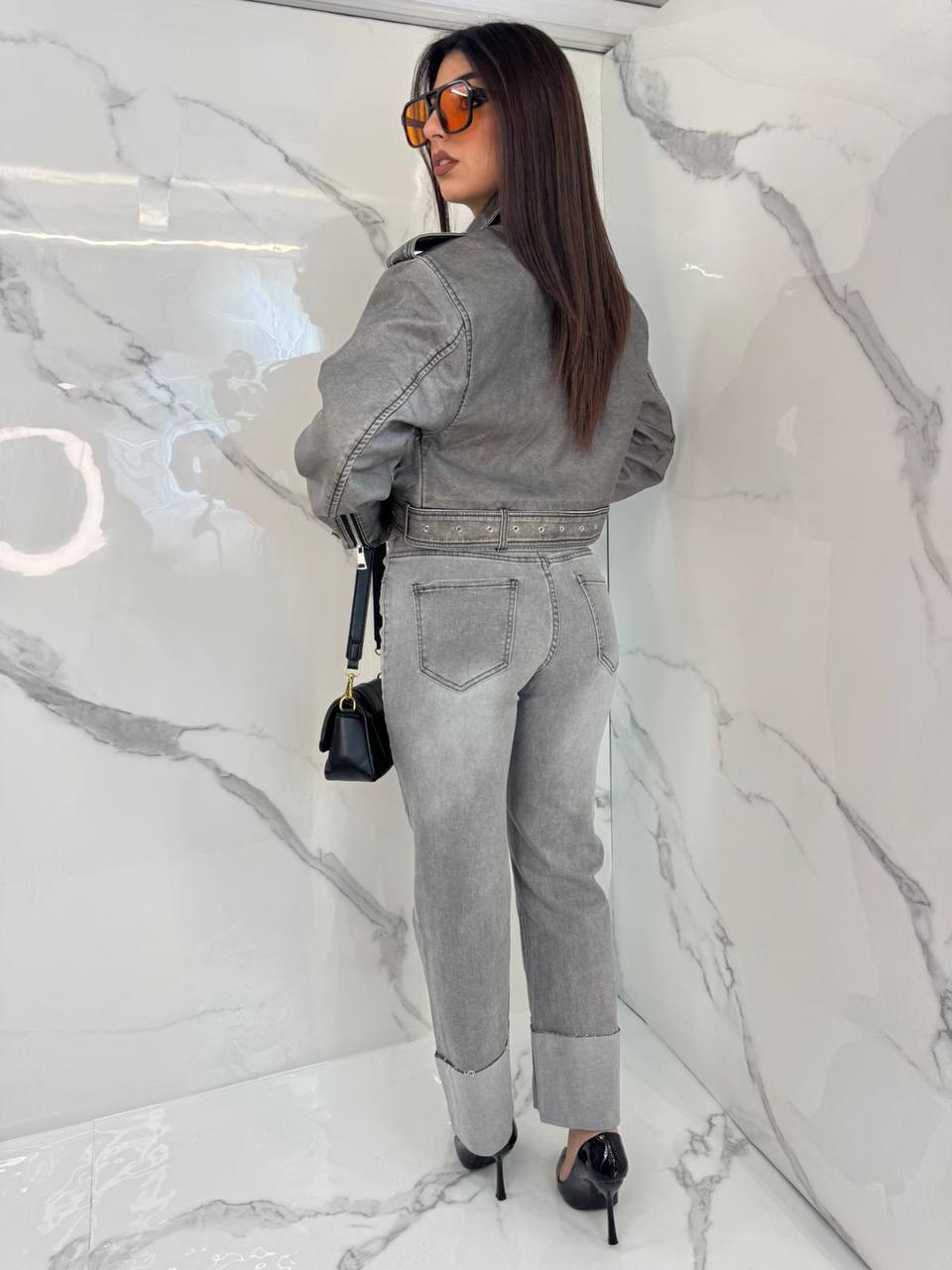 Giubbino Chiodo Grey