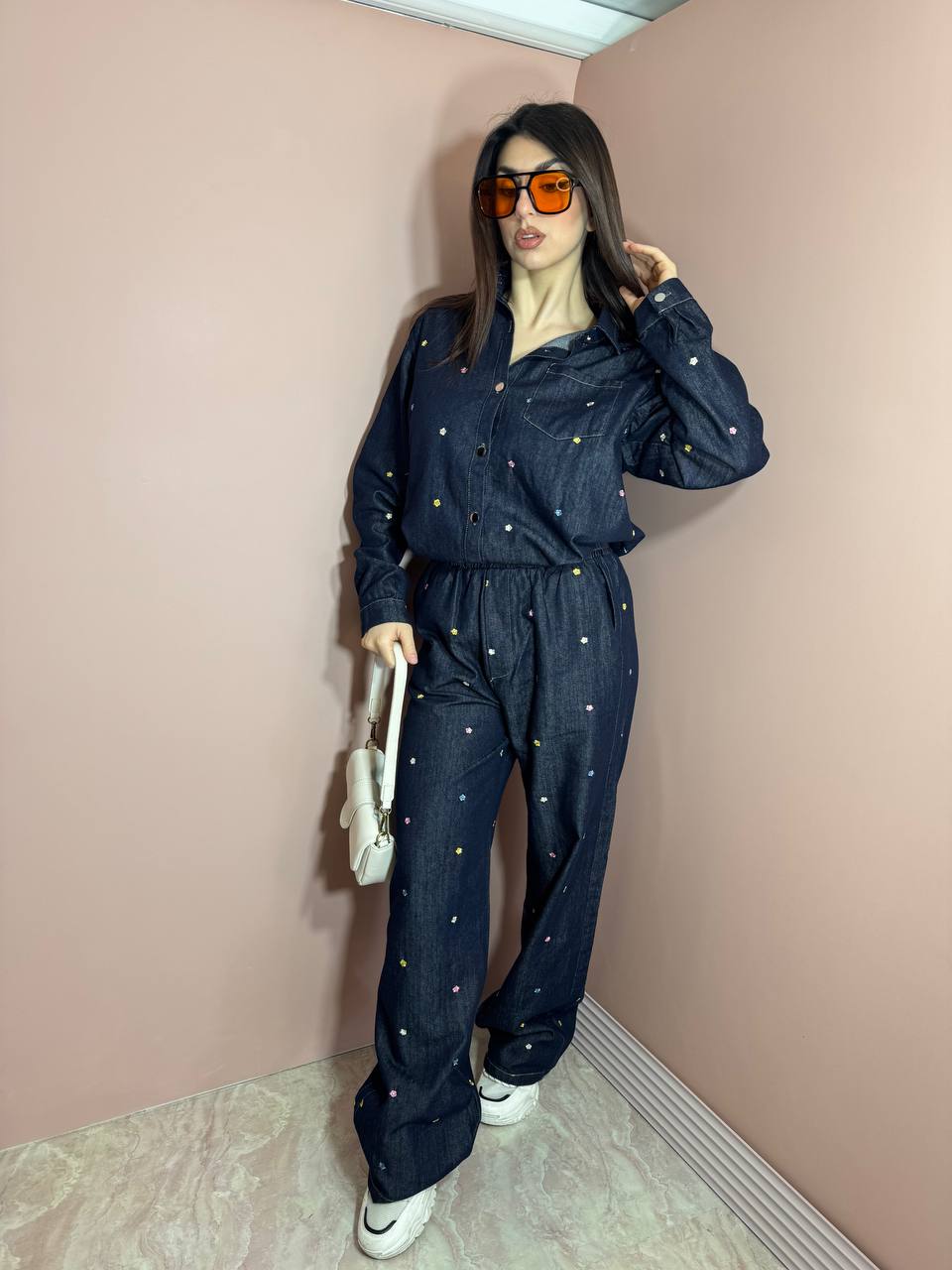 Coordinato Denim Flower