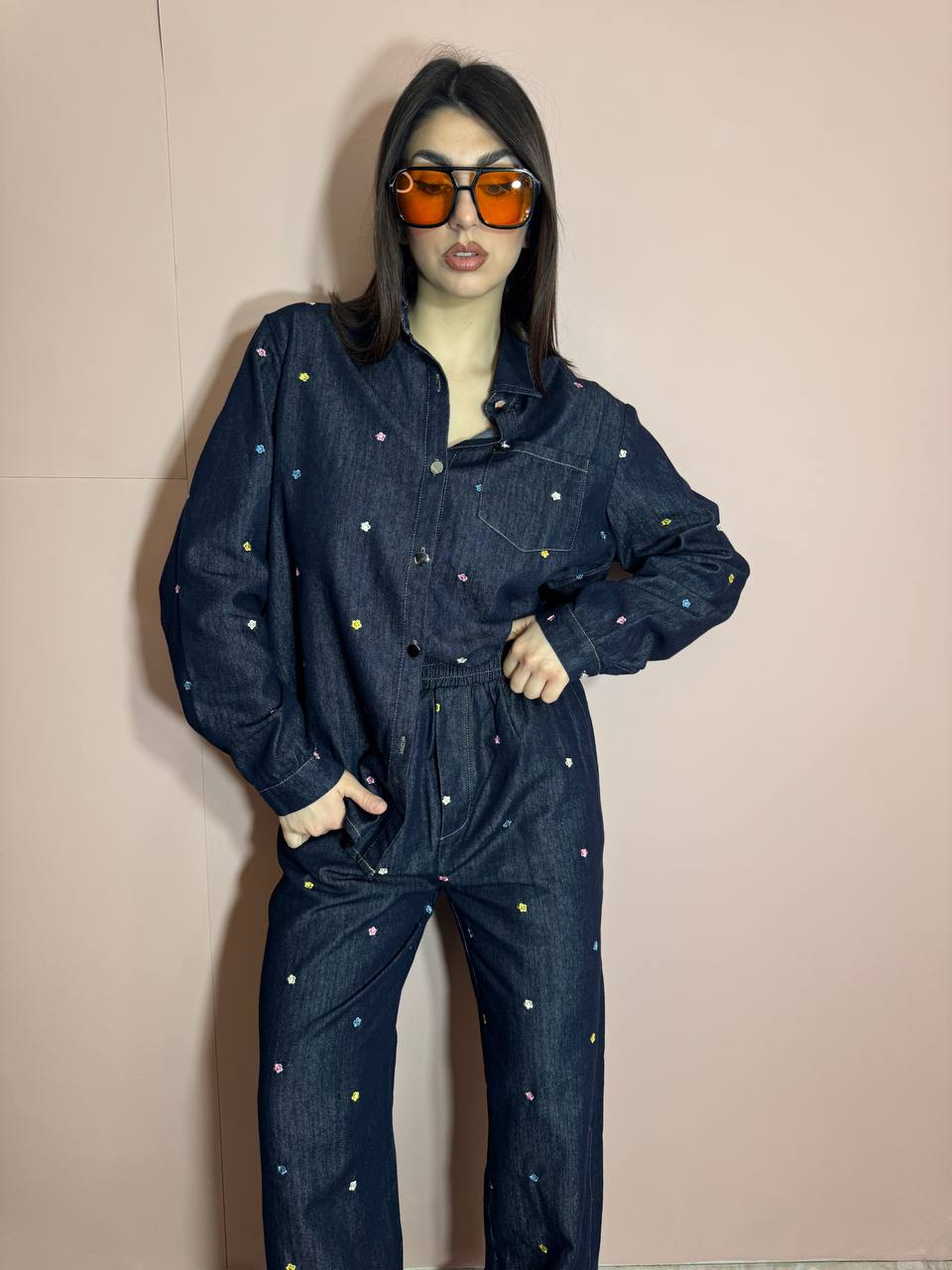Coordinato Denim Flower