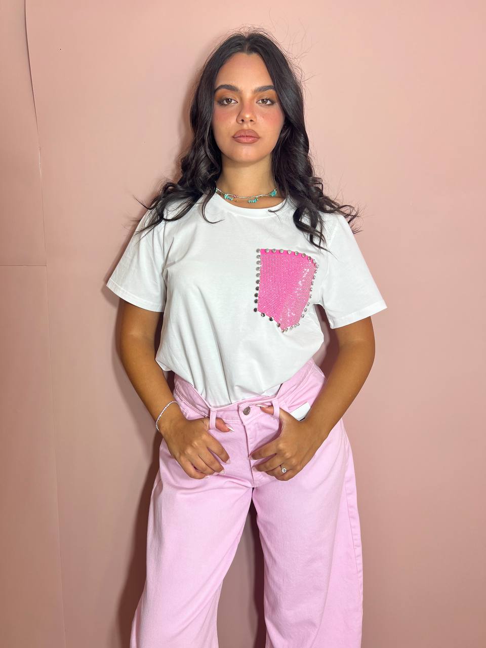 T-shirt Tasca Pink