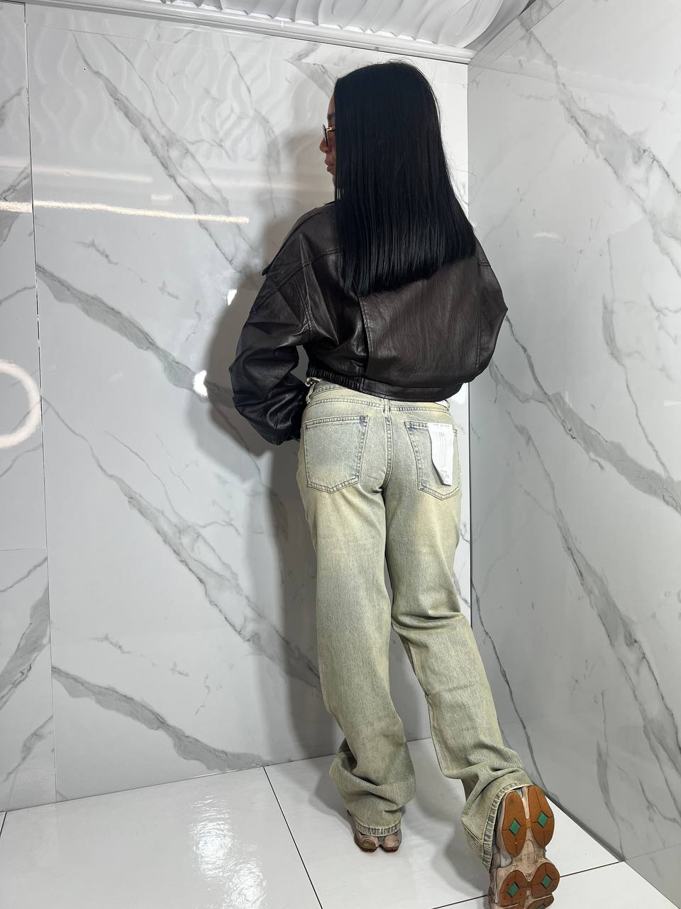 Giubbino Pelle Crop