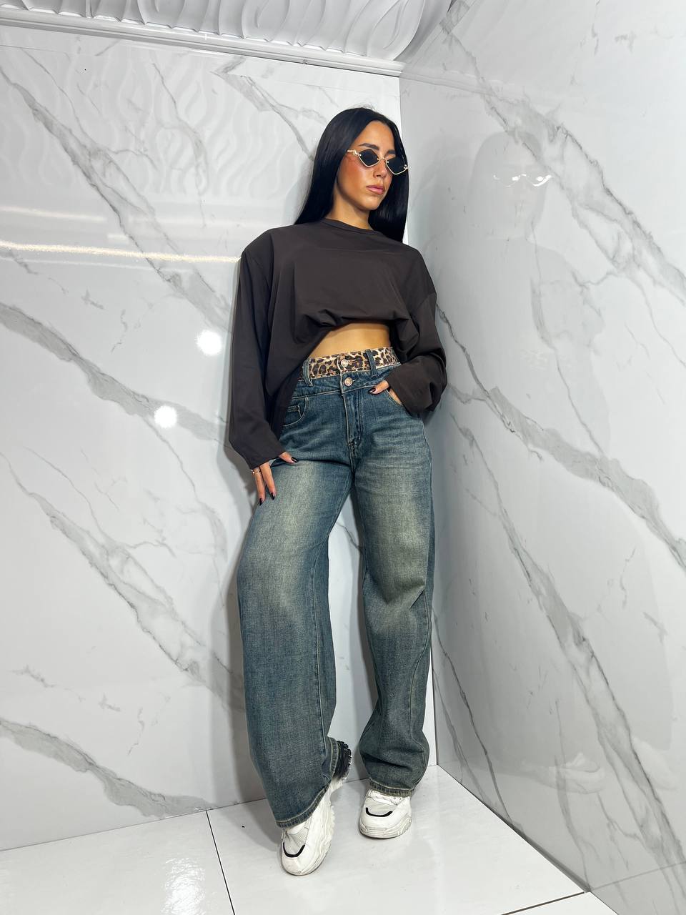 Jeans Baggy Leopard